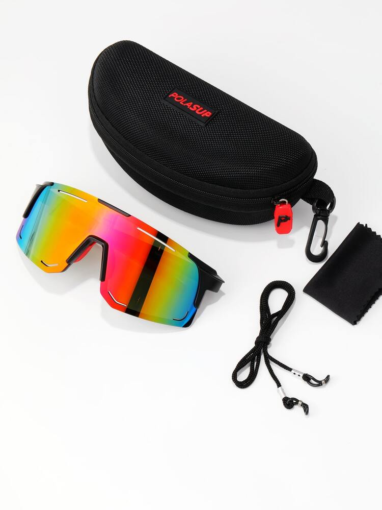 SUNGLASSES  9335 1 paire Lunettes De Cyclisme À Verres Teintés Croisé Design Sport - Multicolore - Voir 4