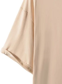 Manfinity Hypemode Loose Fit Men's Slogan And Mountain Printed T-Shirt - Apricot - View 8