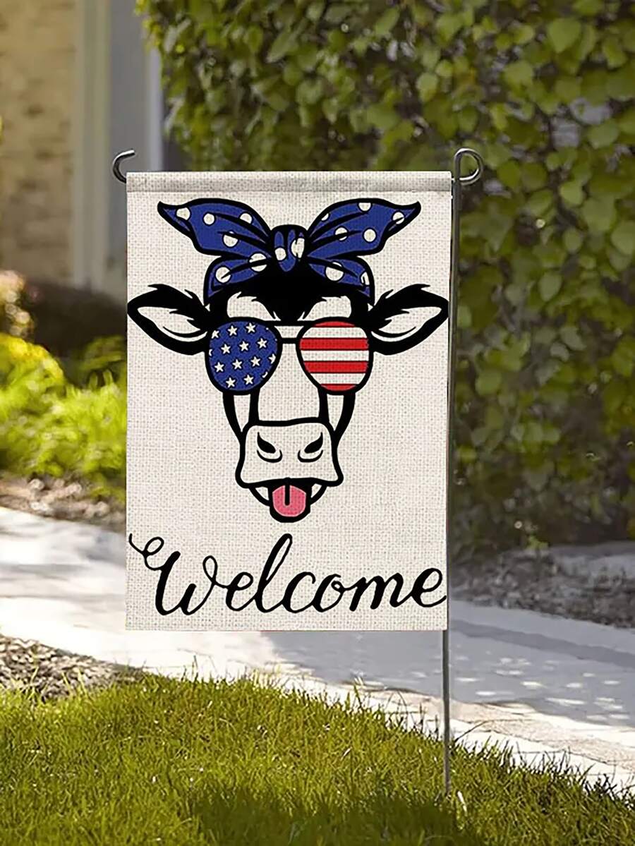 1 Máy Tính Americana Bò Hoa Văn Vườn Cờ Vải Hiện Đại Hình Chữ Nhật Trang Trí Sân Cờ Cho Trang Trí Ngoài Trời - Nhiều màu - Xem 1