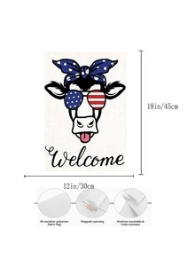 1 Máy Tính Americana Bò Hoa Văn Vườn Cờ Vải Hiện Đại Hình Chữ Nhật Trang Trí Sân Cờ Cho Trang Trí Ngoài Trời - Nhiều màu - Xem 5