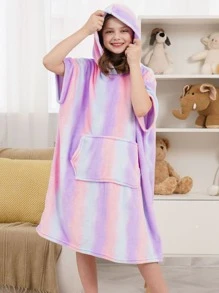 女孩漸層連帽睡裙