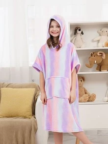 女孩漸層連帽睡裙