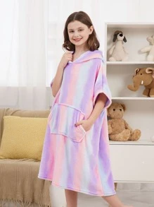 女孩漸層連帽睡裙