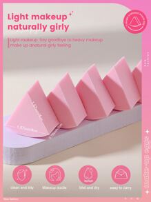 50 miếng mút trang điểm, thích hợp cho kem che khuyết điểm dạng kem & dạng phấn, dụng cụ trang điểm dạng phấn phủ, trang điểm, giá rẻ, trang trí phòng, bàn trang điểm, du lịch, phòng ngủ, phụ kiện trang điểm, bông phấn, cọ trang điểm, bông phấn, bông mút trang điểm - Hồng - Xem 6