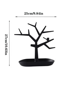 1入組ABS首飾類收納創意支設計珠寶塔支架 - 黑色 - 查看 2