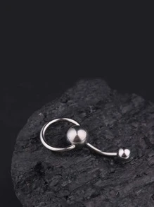 1入組不銹鋼臍環身體鏈禮品適合女士和女孩 - 銀色 - 查看 4