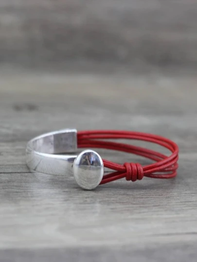 Geometric Decor Layered Bracelet