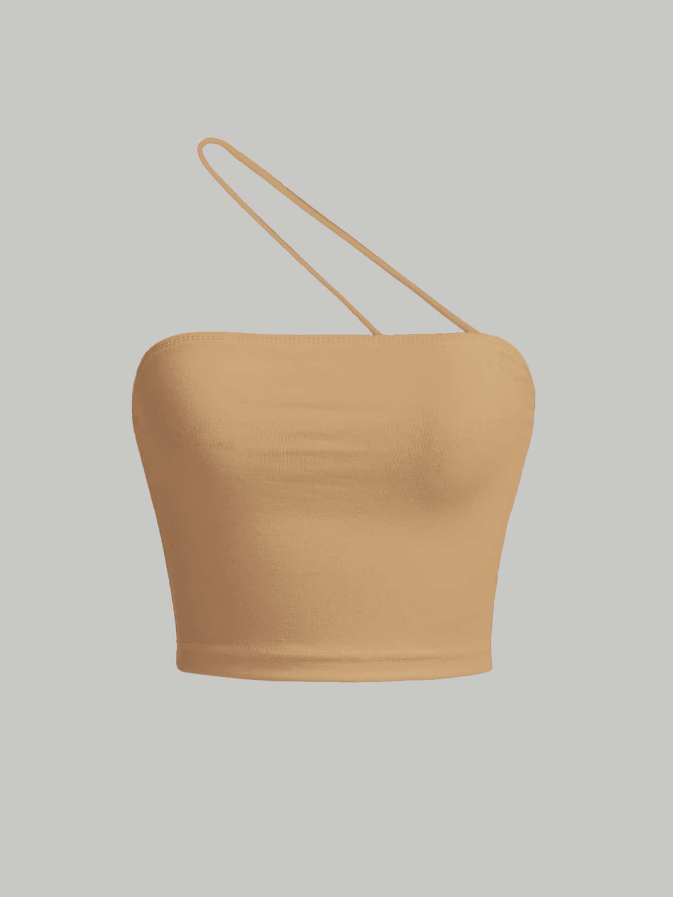 SHEIN MOD Solid One Shoulder Crop Top