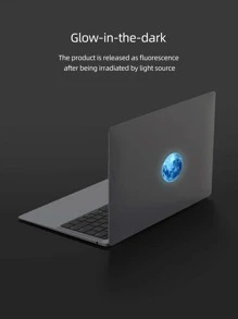 tấm Miếng Dán Bảo Vệ Laptop Họa Tiết Trái Đất Phát Sáng Trong Bóng Tối - Màu xanh lam - Xem 2