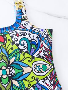 Summer Allover Print One Piece Swimsuit