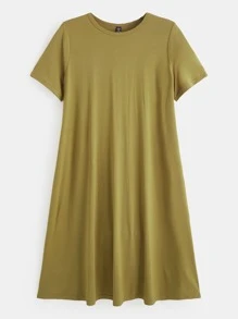 SHEIN BASICS Vestido camiseta unicolor