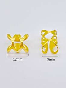 50入組黃金白銀臟辮頭髮珠子彩色髮珠臟辮編織