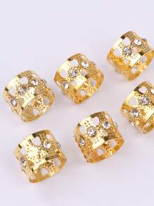 10个发圈，脏辫珠子，镶嵌水钻金属发珠，礼品，旅行，女士礼物，美发用品，圣诞礼物