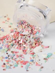 指甲装饰 1 盒海鲍鱼壳石 3D 形状饰品不对称美甲水钻 - 彩色 - 查看 2