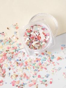 指甲装饰 1 盒海鲍鱼壳石 3D 形状饰品不对称美甲水钻 - 彩色 - 查看 4