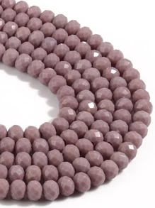 A Strand 3/4/6/8mm Purple Color Faceted Crystal Beads Rondelle Loose Spacer Beads For Jewelry Making DIY Bracelets Necklace Earrings Bag Design - Purple - View 2