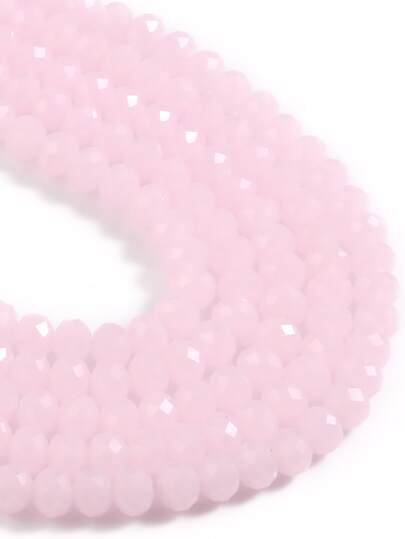 A Strand 3/4/6/8mm Pink Color Faceted Crystal Beads Rondelle Loose Spacer Beads For Jewelry Making DIY Bracelets Necklace Earrings Bag Design