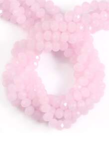 A Strand 3/4/6/8mm Pink Color Faceted Crystal Beads Rondelle Loose Spacer Beads For Jewelry Making DIY Bracelets Necklace Earrings Bag Design - Pink - View 4