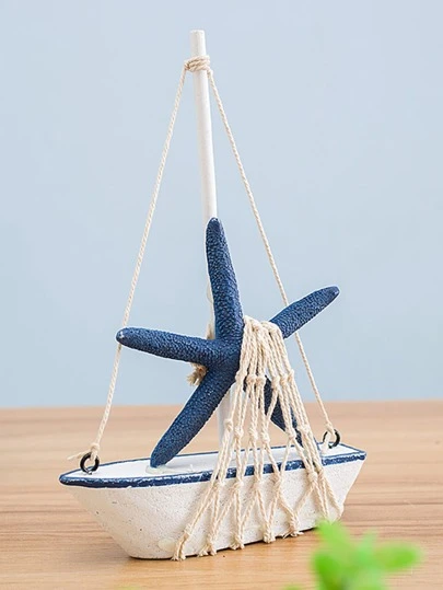 1 件海星设计装饰工艺品，白色 WPC 家居装饰品，适合家居装饰的最佳礼物