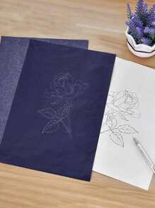 100 piezas/paquete papel de copia azul papel de calco A4 de una cara