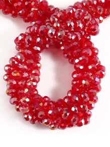 A Strand 3/4/6/8mm Faceted AB Red Glass Austria Crystal Beads Rondelle Loose Spacer Beads For Jewelry Making DIY Bracelets Necklace Earrings Bag Design - Red - View 4