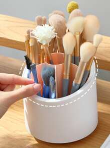 1pc Makeup Brush Storage Box - White - View 2