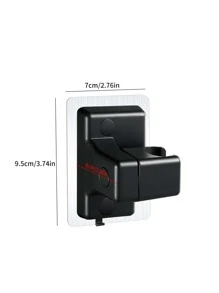 1pc Punch-Free Shower Head Holder, Wall Mounted Shower Head Rack For Bathroom Bathroom Accessories Bathroom Tools - Black - View 5