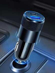 1pc Multifunctional Car Charger - Black - View 2