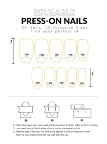 萬聖節24入組短杏仁造型時尚火焰和交叉圖案全覆蓋假指甲帶吊墜適用於節日,派對,舞蹈,日常穿著帶1果凍膠水和1指甲銼 - 彩色 - 查看 4