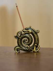 1入組龍設計香台 - 銅色 - 查看 1