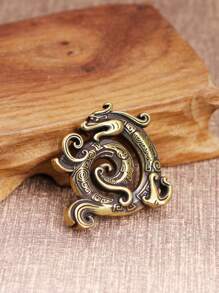 1入組龍設計香台 - 銅色 - 查看 2