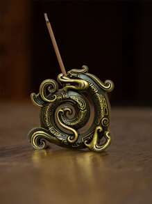 1入組龍設計香台 - 銅色 - 查看 5