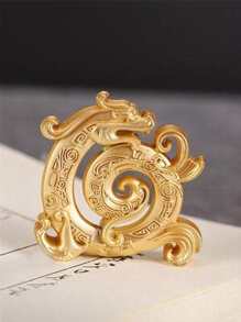 1 pieza Decoración con diseño de dragón - Dorado - Ver 1