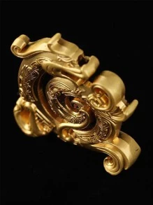 1 pieza Decoración con diseño de dragón - Dorado - Ver 4