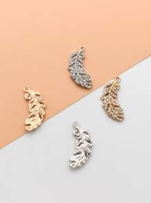 4入組/套水鑽羽毛DIY吊墜 - 彩色 - 查看 2