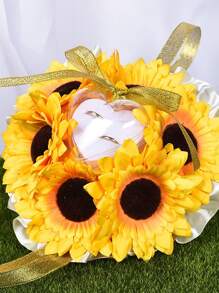 1入組向日葵裝飾戒指枕 - 彩色 - 查看 1