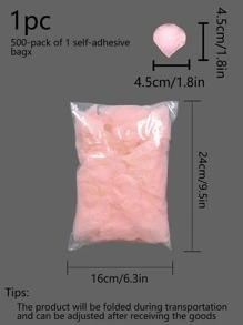 500 chiếc trang trí ném cánh hoa nhân tạo - Màu Hồng  San hô - Xem 3