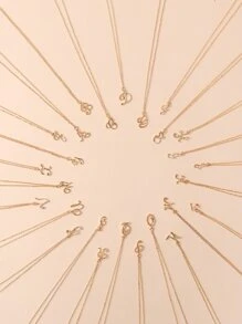 vòng cổ 1 chữ cái - Vàng - Xem 1