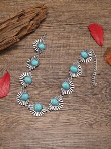 Vòng cổ trang trí màu ngọc lam - Màu xanh lam - Xem 2