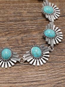 Vòng cổ trang trí màu ngọc lam - Màu xanh lam - Xem 4