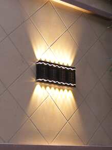 (6007) 4 LED 拼接壁灯（1 件）花园装饰，户外花园照明，适用于小路、庭院、露台 - 黃色 - 查看 2