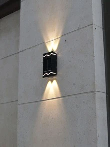 (6007) 4 LED 拼接壁灯（1 件）花园装饰，户外花园照明，适用于小路、庭院、露台 - 黃色 - 查看 4