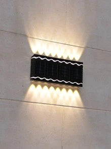 (6007) 4 LED 拼接壁灯（1 件）花园装饰，户外花园照明，适用于小路、庭院、露台 - 黃色 - 查看 5