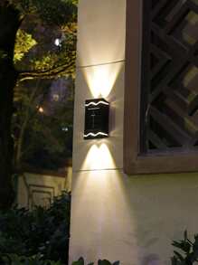 (6007) 4 LED 拼接壁灯（1 件）花园装饰，户外花园照明，适用于小路、庭院、露台 - 黃色 - 查看 6