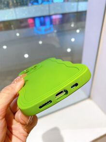 Ốp điện thoại mềm dạng sóng dập nổi 3D, chống rơi, chống mồ hôi, chống vân tay, chống mài mòn, không phai màu, tương thích với iPhone - màu xanh lá - Xem 4