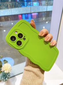 Ốp điện thoại mềm dạng sóng dập nổi 3D, chống rơi, chống mồ hôi, chống vân tay, chống mài mòn, không phai màu, tương thích với iPhone - màu xanh lá - Xem 7