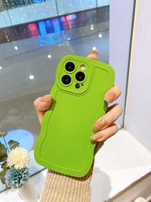 Ốp điện thoại mềm dạng sóng dập nổi 3D, chống rơi, chống mồ hôi, chống vân tay, chống mài mòn, không phai màu, tương thích với iPhone - màu xanh lá - Xem 8