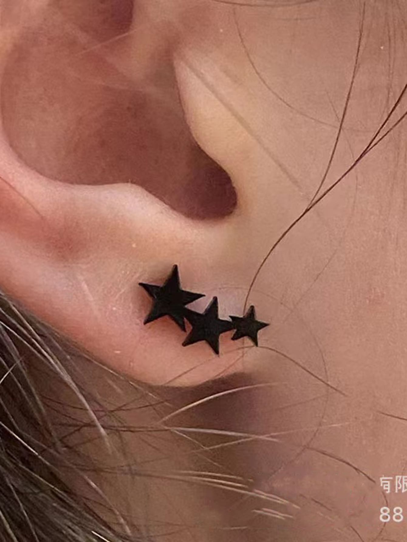 bông tai ngôi sao - màu đen - Xem 1