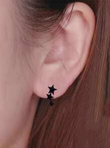 bông tai ngôi sao - màu đen - Xem 3