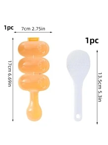 2pcs/set Portable Rice Ball Mold, Nordic Plastic Rice Ball Sushi Maker For Kitchen - Multicolor - View 2